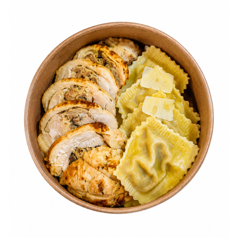Cooked Chicken Roulade With Feta And Olives