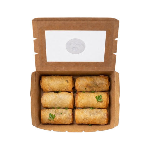 Mini Chicken Mushroom And Flavoured Foie Gras Spring Rolls (6 Pieces)